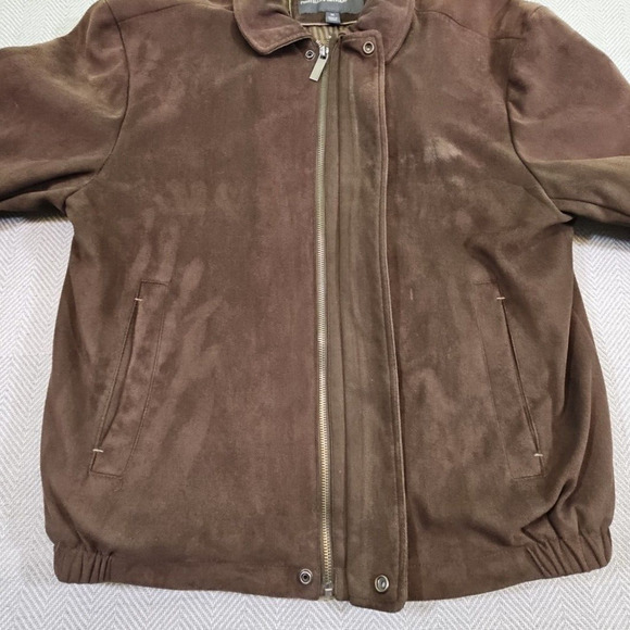 Perry Ellis Portfolio Microsuede Jacket Men's Medium Lined Full Zip Old Money - Picture 8 of 16